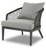 Кресло лаунж плетеное с подушками Lounge цвет серый