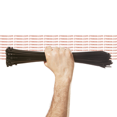 Стяжка - хомут кабельная нейлоновая КСС 5х350 черные — 100 шт/уп