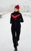 Теплая лыжная куртка Nordski Base 2021 Black-Red женская