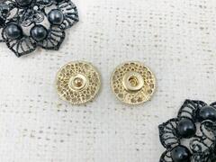 Кнопка пришивная металл, d 2 см, золото