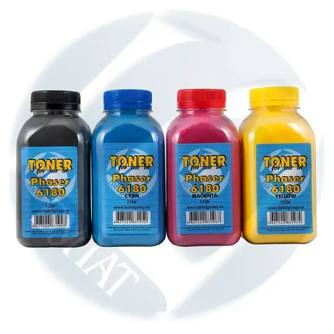 Тонер БУЛАТ Phaser 6180 K для Xerox Phaser 6180, Phaser 6280 (Чёрный, банка 120 г)