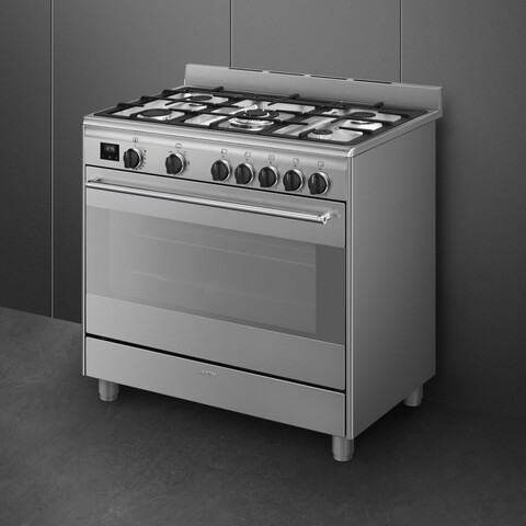 SMEG BG91X2 Отдельностоящий варочный центр, 90х60 см, цвет нержавеющая сталь