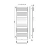 Полотенцесушитель электрический Terminus Сорренто П24 500x1456, ТЭН HT-1 300W, левый/правый