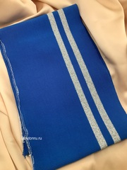 Подвяз трикотажный синий с серебристыми полосками 0.9м, ширина 14-15 см