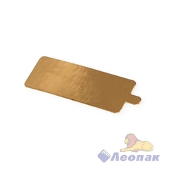 Подложка золото с держателем прямоугольник 130*40 мм (Толщина 0,8 мм)