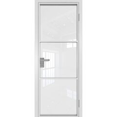 Алюминиевая дверь 13AG вайт остеклённая
