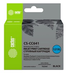 Картридж струйный Cactus CS-CC641 №121XL черный (18мл) для HP DJ D1663, D2563, D2663, D5563, F2423, F2483