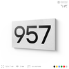 Номер на дверь 957, табличка на дверь для офиса, квартиры, кабинета, аудитории, склада, белая 120х70 мм, Айдентика Технолоджи