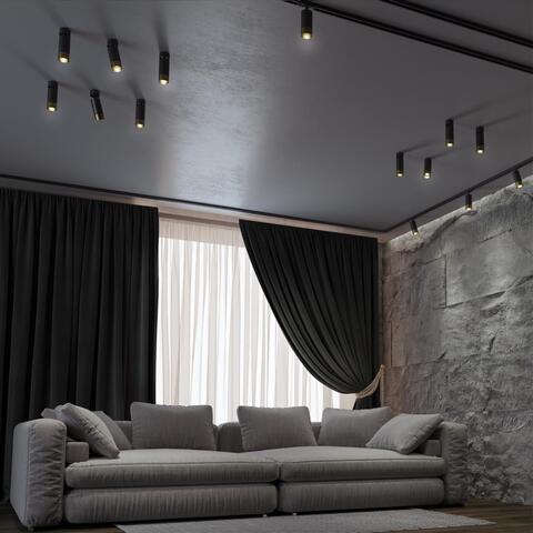 370871 OVER NT22 черный/золото Накладной светильник IP20 GU10 9W 220V SLIM