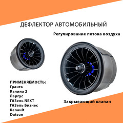 Дефлектор воздуховода в стиле AMG (АМГ), Черное сопло воздуховода, светодиод Синий