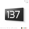 Номер на дверь 137, табличка на дверь для офиса, квартиры, кабинета, аудитории, склада, черная 120х70 мм, Айдентика Технолоджи