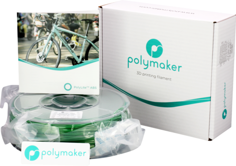 Пластик для 3D-принтера PolyMaker PolyLite ABS, 1.75 мм, 1 кг, Зеленый
