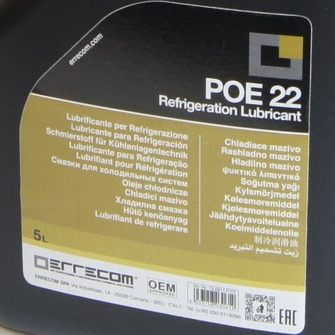 Масло синтетическое Errecom POE 22 5л OL6011.P.P2