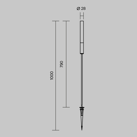 Ландшафтный светодиодный светильник Maytoni Flare O487FL-L3GF3K1