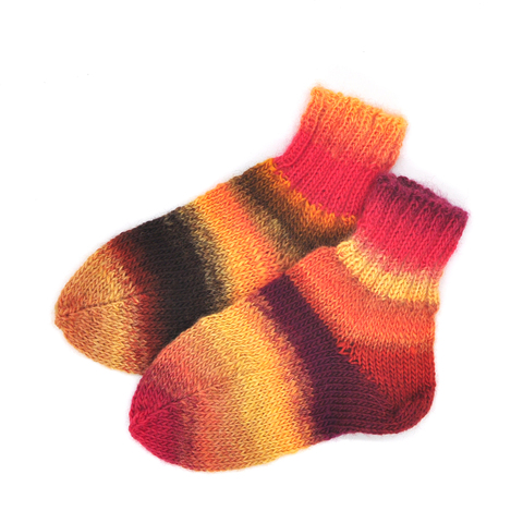 Вязаные детские носки из мериноса - 24 размер