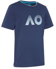 Детская теннисная футболка Australian Open Kids T-Shirt AO Textured Logo - navy