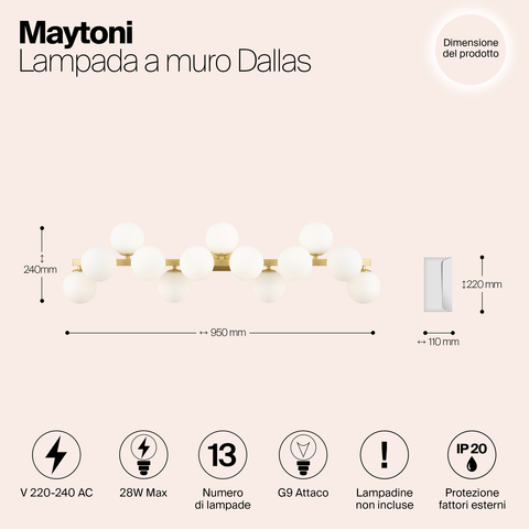 Настенный светильник Maytoni Dallas MOD547WL-13BS