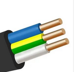 Кабель медный силовой в ПВХ изоляции ВВГнг(А)-LS 3х2,5-0.66 плоский АКЗ (бухта 100) (кратно 100)