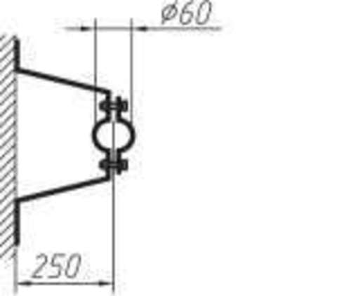 Кронштейны для крепления мачт 0,25