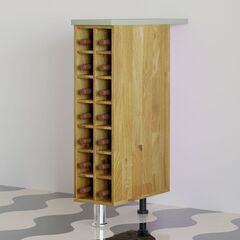 Кухонный напольный модуль для бутылок 20х60х85 см Малага из массива дуба, со столешницей / винный шкаф на ножках
