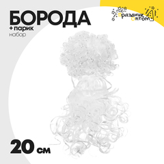 
          борода 20см + парик набор (белый)