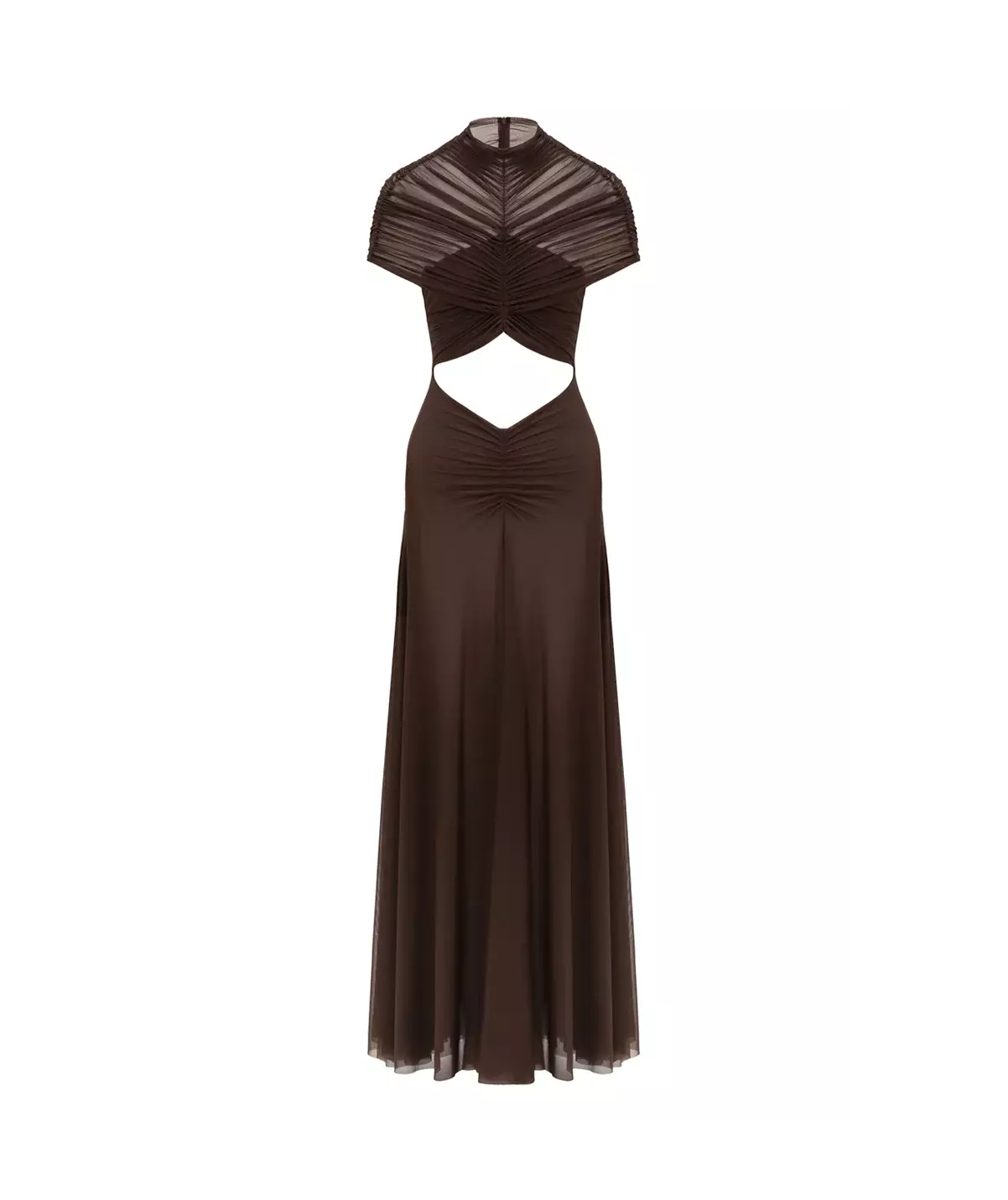 Платье из сетки коричневое