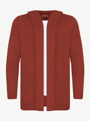 Кардиган с капюшоном из шелка