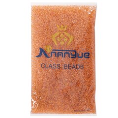 
          Бисер Alingar размер №8 вес 450 гр., прозрачный кристалл, внутри оранжевый, пакет