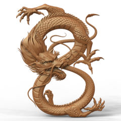 Силиконовый молд № 0313 Дракон левый