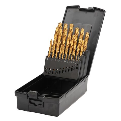 Набор сверл по металлу 1-13мм 25шт DIN338 HSS-G TiN 118° (пл. кейс) Terrax by Ruko A250215TRO