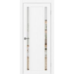 Купить Межкомнатная дверь экошпон Турин 522.212 белый лёд остеклённая
