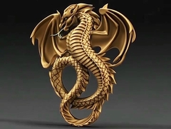 Силиконовый молд № 378 Дракон Большой левый