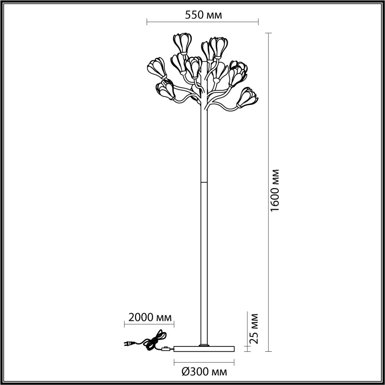 Торшер Odeon Light Modern Gardi 5090/12F