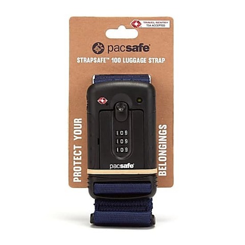 Картинка замок багажный Pacsafe Strapsafe 100 синий - 2