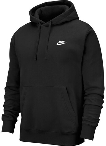 Толстовка теннисная Nike Sportswear Club Hoodie PO BB - black/black/white