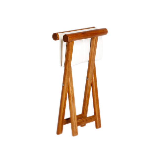 Buy Folding stool, teak – beige, Marine Business and other yacht