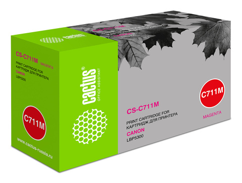 Картридж лазерный Cactus CS-C711M 711 M пурпурный (6000стр.) для Canon LBP5300