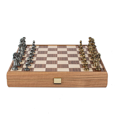 Шахматы классические 35х35см Manopoulos Wooden Chess фигуры в деревянной коробке