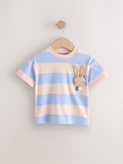 Футболка для девочки Next E44-983, Бежевый, Голубой