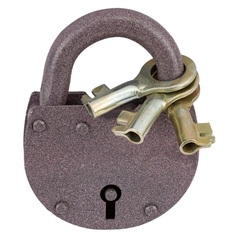 70-0-902 Замок навесной ЗВС-2 (амбарный), силумин, 3 ключа, сувальдный мех-м, 70х100х18мм, дужка 12мм (Россия)