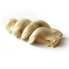 Волосы для кукол, трессы, цвет БЛОНД, кудри 13-15 см*1 метр., набор 2 шт.