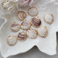 Подвеска Ракушка с позолотой 17-35 на 20-30 мм, РК044