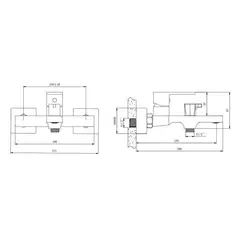 Смеситель для ванны BELZ B60613 короткий излив, латунь, хром