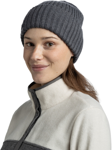Картинка шапка вязаная Buff Knitted Erviny Grey Heather - 3