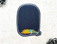 Термоаппликация заплатка, р. 12х8 см, тёмно-синий