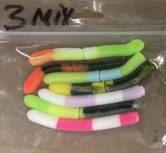 Форелевая силиконовая приманка COOL PLACE BUK FLOATING STRETCH цвет MIX 3  ( плавающая/ тянущаяся ) 65 мм/ 7 шт в банке.