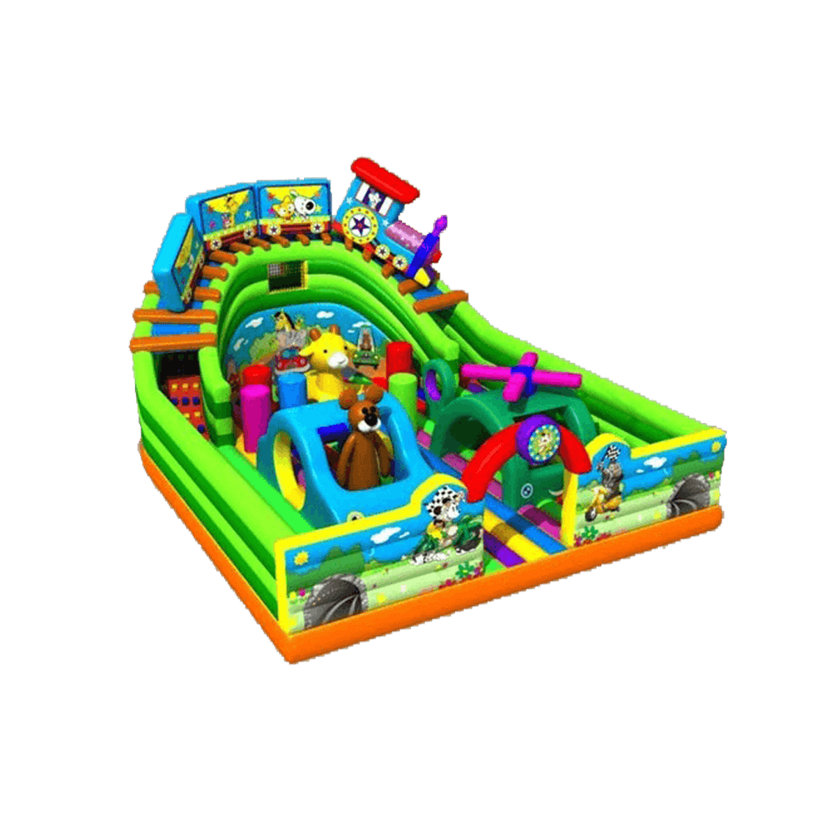 Надувной батут "Паровозик"