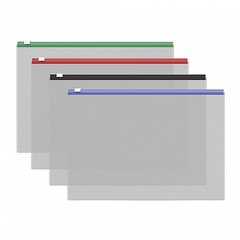 
          ZIP-LOCK пакет на молнии 334*246 мм, Erich Krause, А4, 120 мкм, ассорти, цветная молния, "Fizzy Vivid"