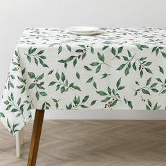 Новогодняя скатерть 150х220 "Праздничное сияние", без пропитки