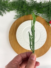 Набор травяных лапок туи, искусственные, 15*11 см, набор 30 шт.